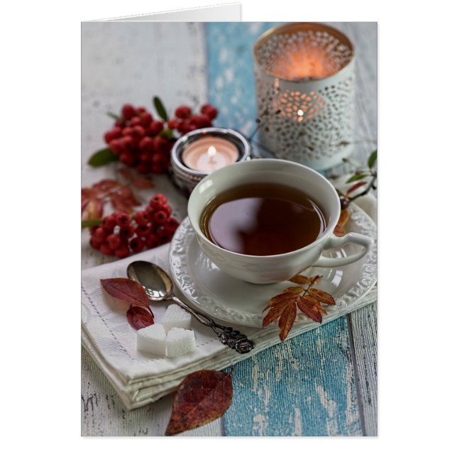 Säsong romantiska enbär lever fortfarande hälsningskort (Framsidan)