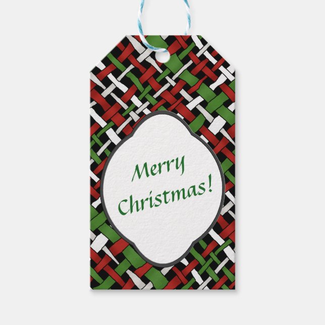 Säsong Rustic Burlap valfri text Presentetikett (Framsidan)