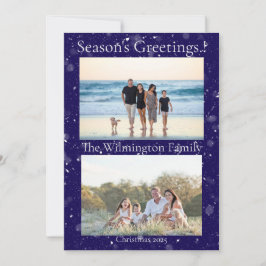 Säsong Santa Sighting Photo jul Flat Kort