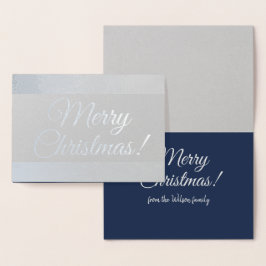 Säsong Shiny jul Hälsning från familjen Folierat Kort