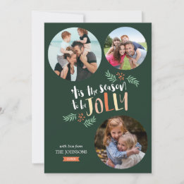 Säsong till Jolly 3-foto Helgdag jul Julkort