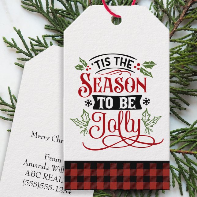 Säsong till jul-paus presentetikett (Personalized Christmas Pop By Tags for Customers)