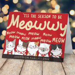 Säsong till Meowwy Funny Cute Cats Caroling Helgkort<br><div class="desc">Sång om katterna. "Det här är säsongen,  för att vara meowwy,  meow meow meow meow meow MEOW! Finns här: http://www.zazzle.com/selectpartysupplies</div>