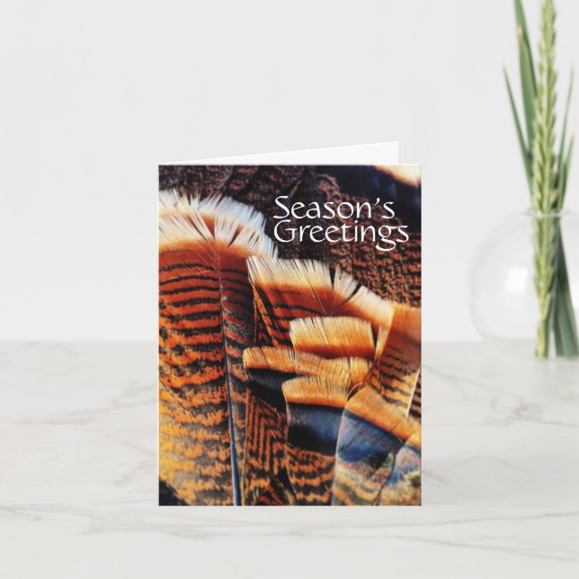 Säsong Turkiet Svan Feathers Generic Helgdag Helgkort (Framsida)