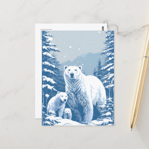 Säsong Winter polar är försedd med älskare vykort