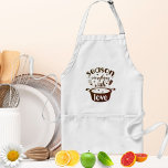 Säsonga allt med Kärlek Förkläde<br><div class="desc">Säsonga allt med kärlek 💝. En rolig romantisk design med hjärtan i ett kaffe ☕ färg. *** Säsongsallt med Kärlek ❤️ Oven Mitt & Pot Holder Set: https://www.zazzle.com/season_everything_with_love_oven_mitt_pot_holder_set-256590369573829047 *** Köksinspired Vågigt underverk, Warm Önskemål Planner: https://www.zazzle.com/kitchen_inspired_wavy_wonders_warm_wishes_planner-256972214735249466 *** Säsongsallt med Kärlek Lila, Personlig mugg: https://www.zazzle.com/season_everything_with_love_purple_personalized_mug-256218983106673862 *** Säsongsallt med Kärlek Lila, Personlig mugg:...</div>
