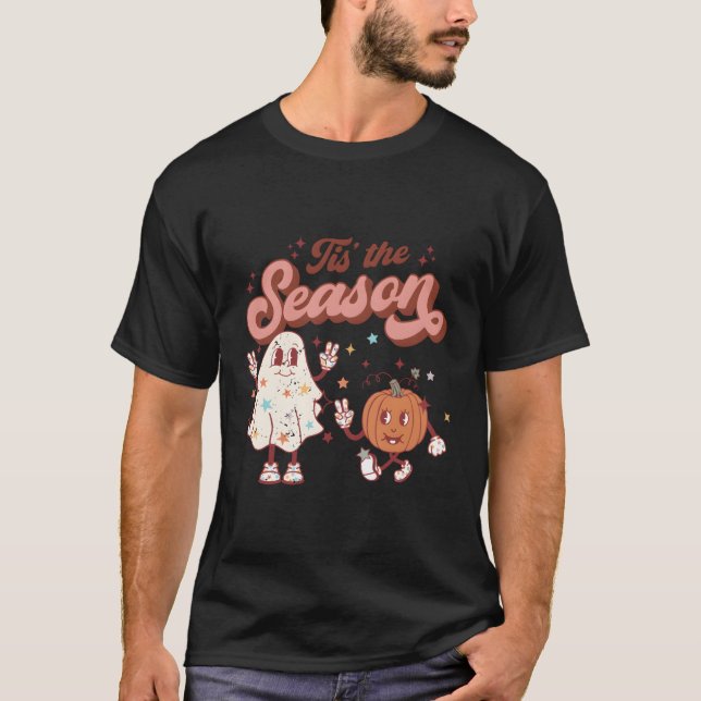 Säsongen Halloween Py Ghost Pumpkin T Shirt (Framsida)
