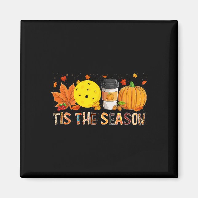 Säsongen Leopard Pumpkin Pickleball Halloween Fa Magnet (Framsidan)
