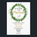 Säsongen som ska gifta sig | Winter Greenery Bröll Inbjudningar<br><div class="desc">Detta är den säsong som ska gifta sig | Winter Greenery Bröllop . Idealisk för julfesten Bröllop. Matchar stationär tillgänglig. Det här är ett redo för mall där du kan lägga till bröllop-information till.</div>