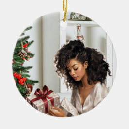 "Säsongens gåva" Julgransprydnad Keramik