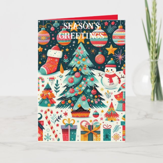 Säsongens Greetings4-kort Tack Kort (Framsida)