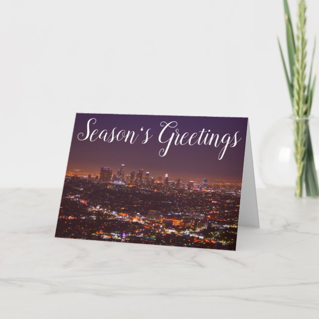 Säsongens Greetings Los Angeles-Helgdag Card Helgkort (Framsida)