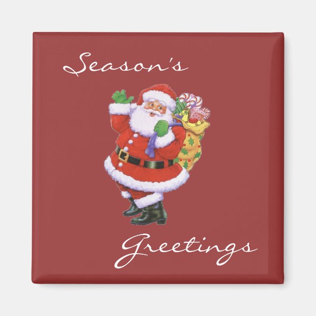 Säsongens Greetings Santa Magnet (Framsidan)