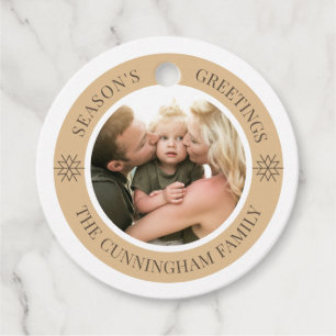 Säsongens hälsningar   Anpassningsbar Photo Gåvor Etiketter