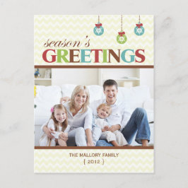 Säsongens hälsningar Chevron Helgdag Postcard Helg Vykort