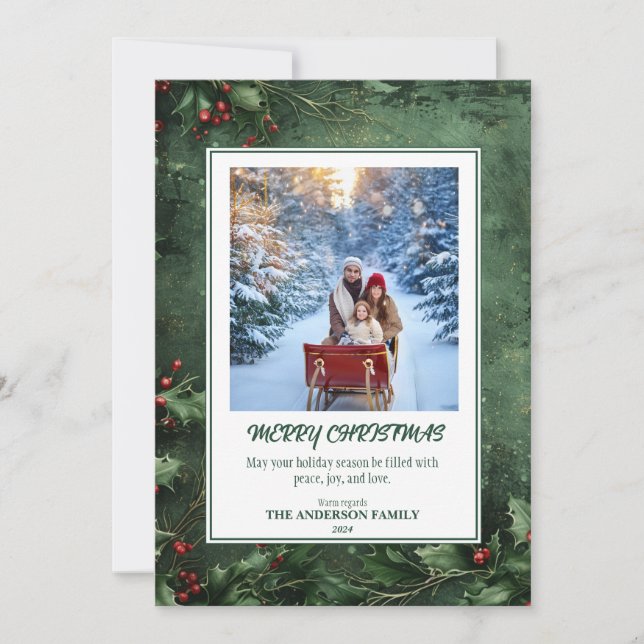 Säsongens hälsningar: En glädjens jul Julkort (Framsida)