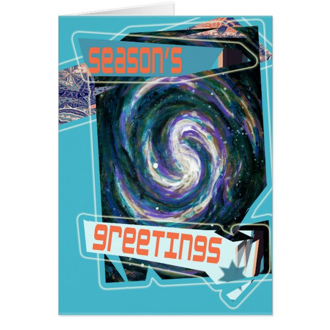 Säsongens hälsningar från en Far Away Galaxy! Hälsningskort (Framsidan)