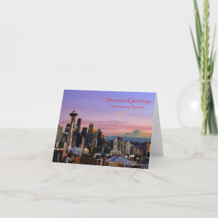 Säsongens hälsningar från soliga Seattle Helgkort