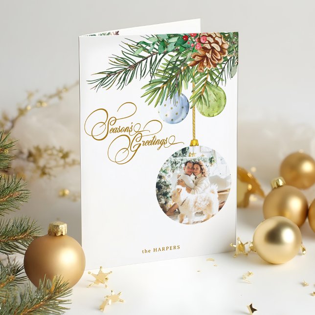 Säsongens hälsningar Gräs jul - prydnadsfoto Helgkort (Skapare uppladdad)