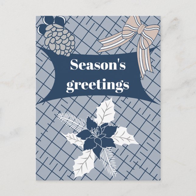 Säsongens hälsningar helg vykort (Framsida)