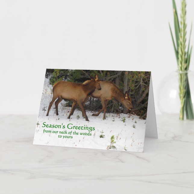 Säsongens hälsningar helgkort (Framsida)