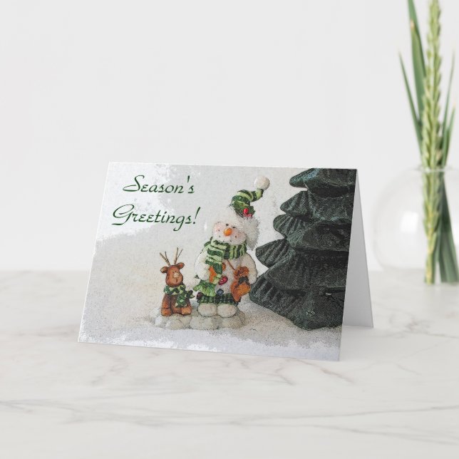 Säsongens hälsningar helgkort (Framsida)