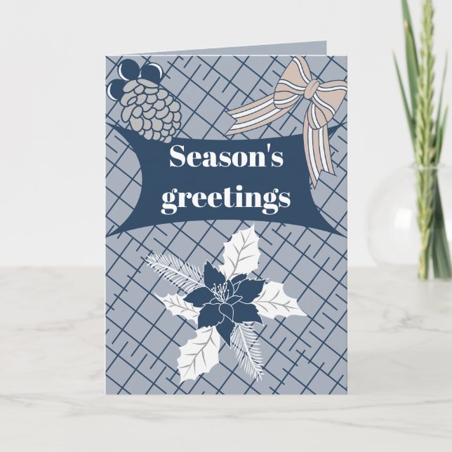 Säsongens hälsningar helgkort (Framsida)