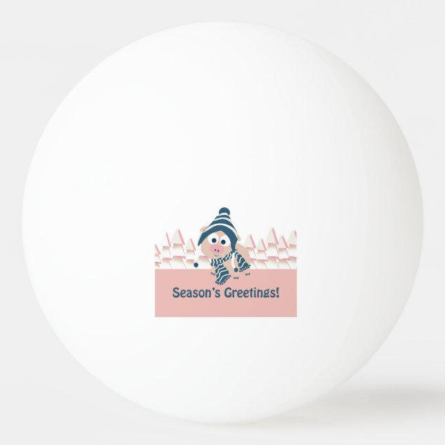 Säsongens hälsningar i gris pingisboll (Framsidan)