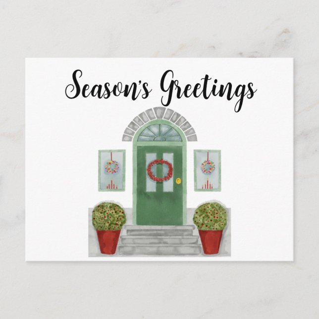 Säsongens hälsningar julkort - vykort (Framsida)