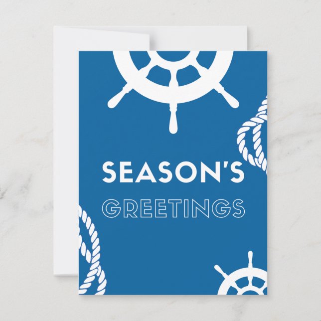 Säsongens hälsningar Marin julkort (Framsida)