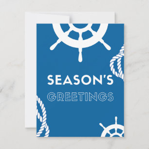 Säsongens hälsningar Marin julkort