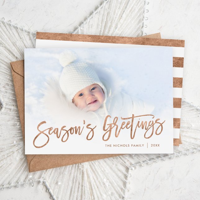 Säsongens hälsningar med fotopatöverlägg för Ro Gu Julkort (Skapare uppladdad)