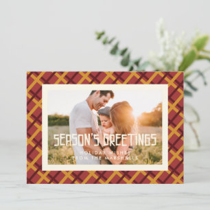 Säsongens hälsningar Mid Century Photo Julkort
