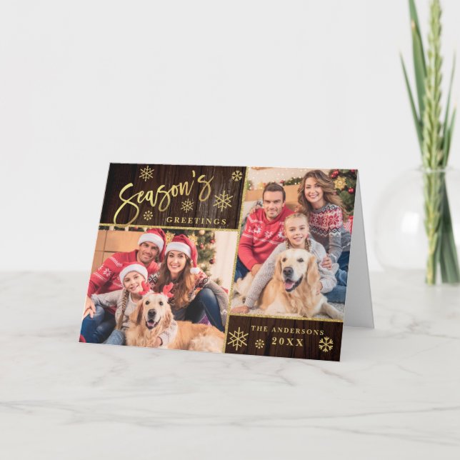 Säsongens hälsningar Modern 2 PHOTO Hälsning Helgkort (Framsida)