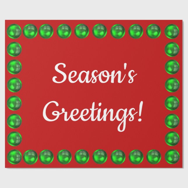 Säsongens hälsningar - Papper radbrytning Presentpapper (Platt)