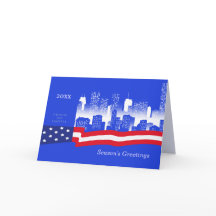 Säsongens hälsningar. Patriotisk Anpassningsbar år