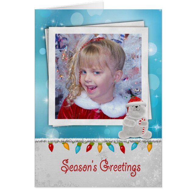 Säsongens hälsningar Polar Bear Hälsningskort (Framsidan)