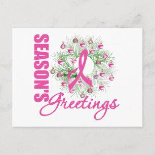Säsongens hälsningar Rosa Ribbon Wandeans Helg Vykort