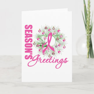Säsongens hälsningar Rosa Ribbon Wandeans Helgkort
