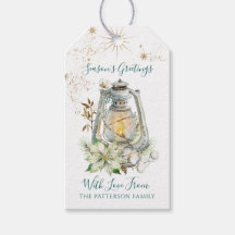 Säsongens hälsningar White Poinsettia Family Namn