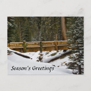 Säsongens hälsningar Wuksachi Bridge Postcard Helg Vykort