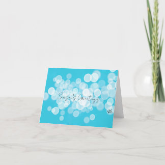 Säsongens hälsningskort Bokeh Greeting Card Tack Kort
