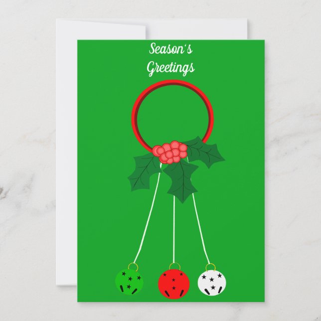 Säsongens hälsningskort julkort (Framsida)