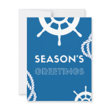Säsongens hälsningskort Nautical Helgdag Card