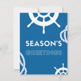 Säsongens hälsningskort Nautical Helgdag Card Julkort