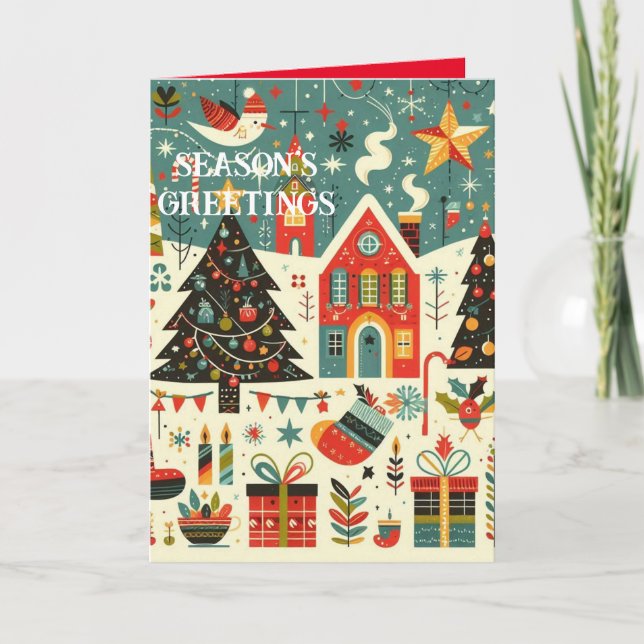 Säsongens hälsningskort tack kort (Framsida)