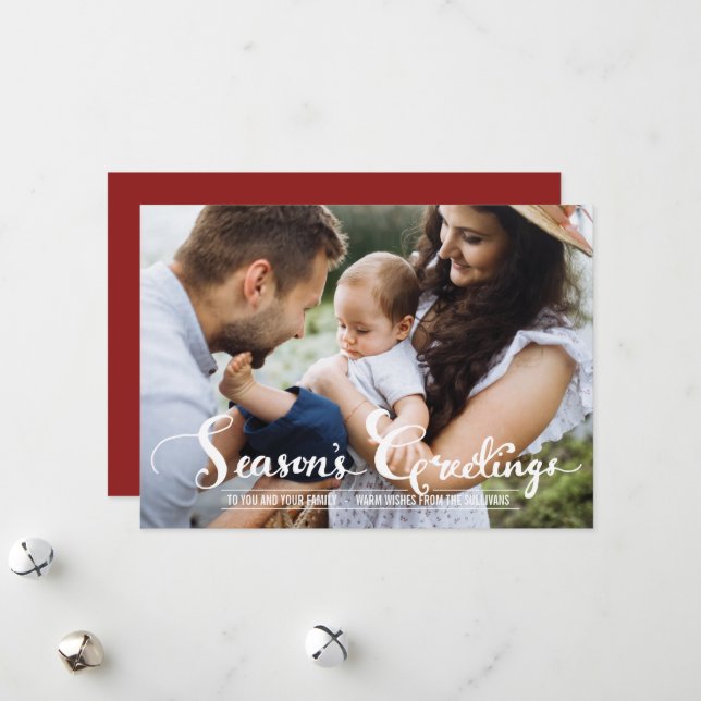 Säsongens hälsningsskript, Helgdag för foto-flatko Julkort (Fram/Back In Situ)