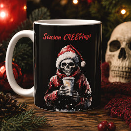 Säsongens krypande kusliga jul skelett kaffemugg