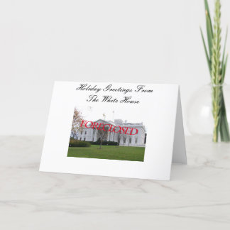 Säsonghälsning från det Foreclosed Vita huset Helgkort