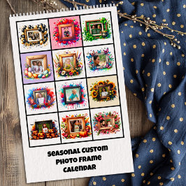 Säsongsanpassad anpassningsbar fotoramkalender kalender